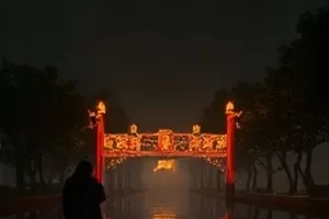 纪实作品《城市夜行者》封面，凌晨街道与清扫车灯光